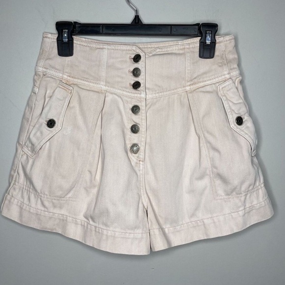 ulla johnson pink denim shorts NWT